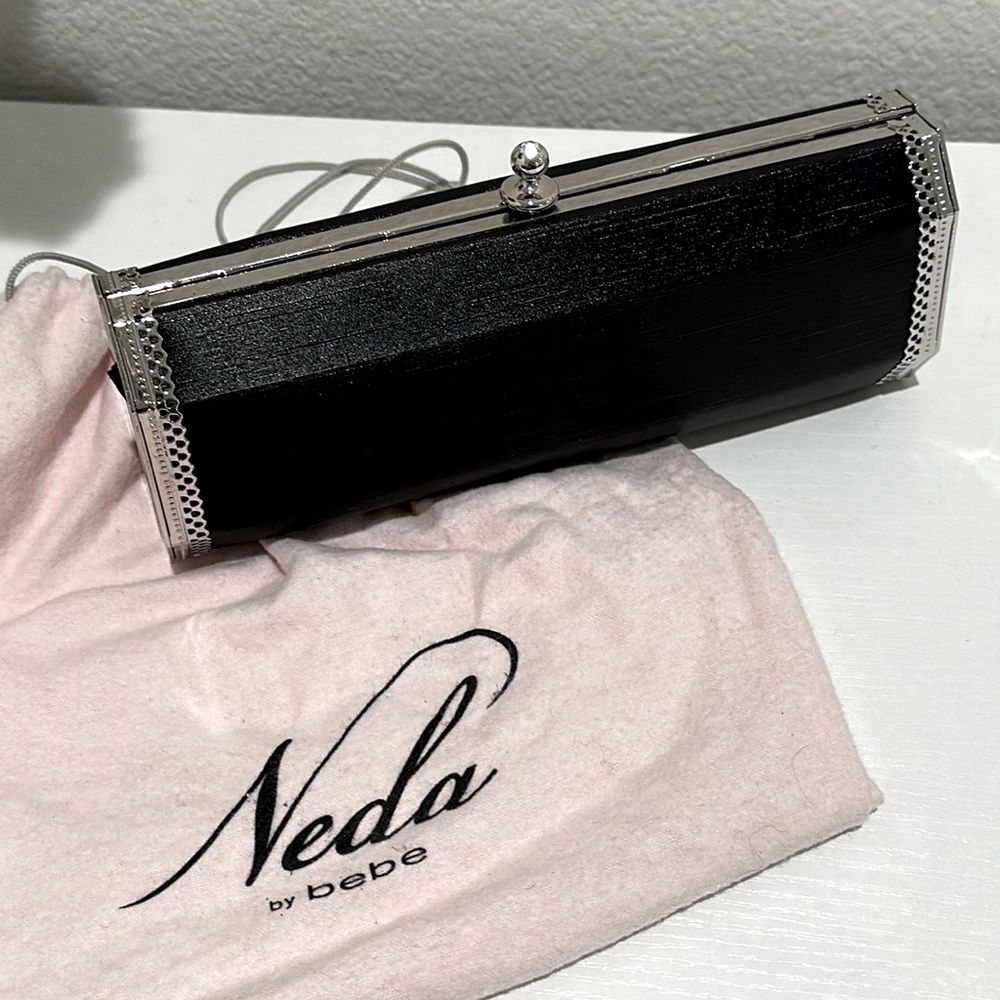 Bebe Black Vintage Clutch